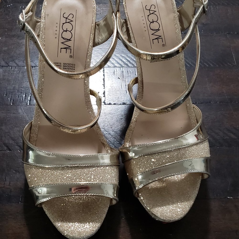 Gold and Glitter Heel